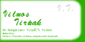 vilmos tirpak business card